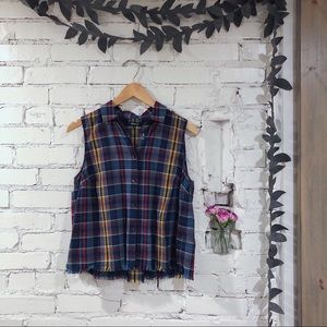 Madewell Plaid Sleeveless Top